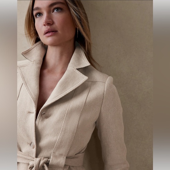 NWT BANANA REPUBLIC NORFOLK LINEN-COTTON JACKET - Picture 2 of 7